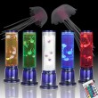 SensoryMoon Jellyfish Lamp Aquarium Mood Light w Large 14" Cylinder Tank, 4 Fake Jelly Fish, and 20 LED Color Remote is Perfect Night Light, Deskto...