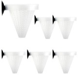 Senzeal 6x Aquarium Live Red Worm Fish Feeder Plastic Cone Cup Shape Basket Feeder for Feeding Fish