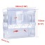 Senzeal X-Large Plastic Fish Isolation Box Multi- functional Breeding Hatchery Incubator Box with 3pcs Pasteur Pipette and Check Valve