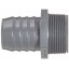 Spears 1436 Series PVC Tube Fitting, Adapter, Schedule 40, Gray, 1-1/2 Barbed x NPT Male