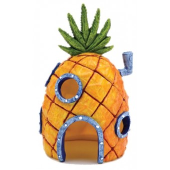 Nickelodeon SpongeBob SquarePants Small 6 Inch Pineapple House Aquarium Ornament from Penn Plax – Durable Resin Safe for All Fish