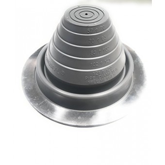 EAGLE 1: #3 Metal Roof Pipe Flashing Boot - Cut to Fit Almost Any Pipe - Flexible & Adjustable Roof Jack Pipe Boot - (Grey)