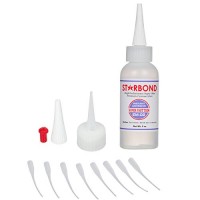 Starbond EM-02 Super Fast Thin, PREMIUM Instant CA (Cyanoacrylate Adhesive) Super Glue plus Extra Cap and Microtips, 2 oz. (For Woodturning, Pen Tu...