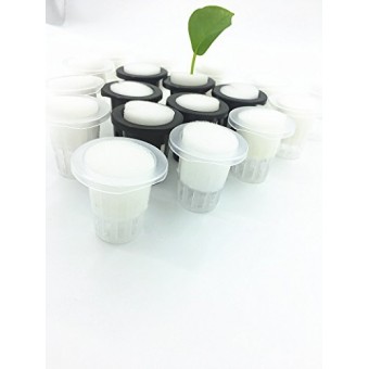 SUNYUM Hydroponics Seed Growing Media Cylindric Sponges 1.2x1.3 for 1.8" Net Cup Pots Basket Pack of 100 (1.8)