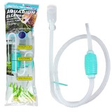 Genuine TERA PUMP Aquarium Cleaner Aquarium Fish Tank Gravel Sand Cleaner with Long Nozzle N Water Flow Controller - BPA Free (model: TRFTCLN)