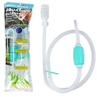 Genuine TERA PUMP Aquarium Cleaner Aquarium Fish Tank Gravel Sand Cleaner with Long Nozzle N Water Flow Controller - BPA Free (model: TRFTCLN)