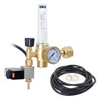 CO2 Regulator with Solenoid Valve and Flow-Meter Emitter. C02 Emitter for Indoor Gardening, Aquariums and Hydroponics