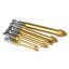 TIMESETL 6Pcs Tile Glass Drill Bit Set 4/5/6/8/10/12mm Spear Head Titanium Coating 1/4-inch Quick Change Drill Bit for Glass Tile Ceramic Mirror Po...