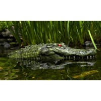 28" Alligator Head Decoy & Pond Float with Reflective Eyes For Canada Geese & Blue Heron Control