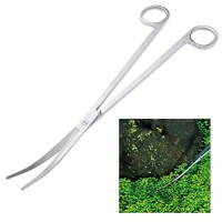 UEETEK Aquatic Plant Scissors Stainless Steel Wave Scissors for Fish Tank Plants 25CM