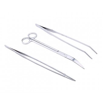 Umiwe Stainless Steel Aquarium Plant Trimming Tools Aquascaping Tweezers Scissors Kit for Fish Tank Plants