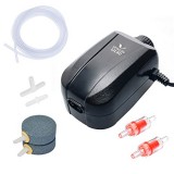 Uniclife Aquarium Air Pump 4 Watt 4-LPM 2 Outlets with Accessories, Adjustable Oxygen pump for 20-100 Gallon Fish Tank