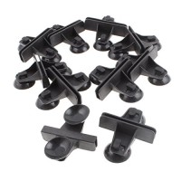 uxcell Aquarium Fish Tank Plastic Sucker Clip Divider Sheet Holder Black 10pcs