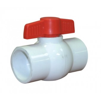 Valterra 700-15 PVC Ball Valve, White, 1-1/2" Slip