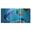 wall26 3 Piece Canvas Wall Art - a Friendly Dolphin Greets a Mermaid Undersea - Modern Home Decor Stretched and Framed Ready to Hang - 24"x36"x3 Pa...