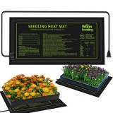 Seedling Heat Mat, Warmhoming Durable Waterproof Seedling Heating Mat Germination Station Heat Mat, Hydroponic Heating Pad 18.5" x 8.5" Using for S...