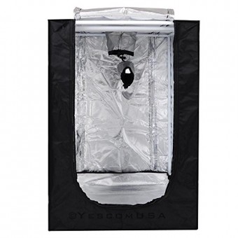 24"x24"x36" Mini Grow Tent Indoor Hydroponics Dark Room 100% Reflective Mylar