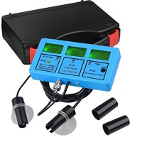 Yescom 6 in 1 Digital LCD Handheld PH PPM Temp TDS EC CF Meter Water Hydroponics Tester Kit w/ Case