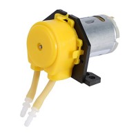 Dosing Pump12V DC Peristaltic Liquid Pump Hose Pump Dosing Head for Aquarium Lab Analytical Water (Yellow)