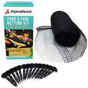 AlpineReach Pond & Pool Netting 15 x 20 ft - DENSE FINE MESH HEAVY DUTY NET | Cover for Leaves | Protects Koi Fish from Birds, Blue Heron, Cats, Pr...