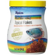 Aqueon Tropical Color Enhancing Flakes Fish Food, 2.29-Ounce