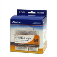 Aqueon Water Filter Cartridge Replacement 06085 Medium 10 Gallon Aquarium, 6 Pack