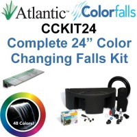 Atlantic Water Gardens CCKIT24 Complete Color Changing Colorfalls Kit - 24" Spillway, 48 Colors, Basin, Pump, Hose & Fittings