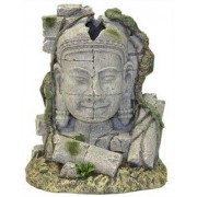 Blue Ribbon Exotic Environments Ancient Stone Head Ruin Aquarium Ornament