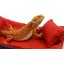 Chaise Lounge for Bearded Dragons, Red Crackle fabric