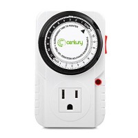 Century 24 Hour Plug-in Mechanical Timer Grounded