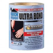 COFAIR PRODUCTS INC ubb625 Quick Roof, 6 -Inch x 25 -Feet, Black Ultra Bond, With Steel-Loc Adhesive, Instant Self-Adhesive Roof Repair COFAIR PRODUCTS INC ubb625 Quick Roof, 6 -Inch x 25 -Feet, Black Ultra Bond, With Steel-Loc Adhesive, Instant Self-Adhesive Roof Repair