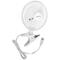 Comfort Zone 6 Inch Clip-On Fan | Great for Table Tops, Night Stands and anywhere you need Light