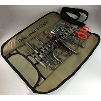 Coral Propagation Fragging Kit Set 15 Pcs Hard Soft Freshwater Reef Stainless Steel Tools Fold Up Case