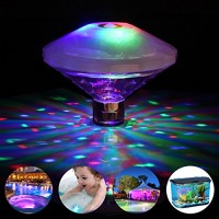 Swimming Pool Lights Floating Underwater LED Pond Lights for Hot Tub, Baby Bathtub, Fountain, Disco Pool Party or Pond Decorations - 7 Modes, Water...