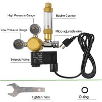 DoubleSun Hydroponics Aquarium CO2 Regulator Made of Brass-Bubble Counter Check Valve Fits Standard US Tanks and Flow Meter Adjusted Easily-Maintai...
