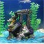Evergreen Simulation Resin Roman Column Aquarium Decorations Fish Tank Rock Ruins Plants Decor Aquarium Decoration Ornaments