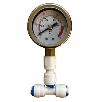 Pressure Gauge for Reverse Osmosis RO Unit / HMA Filter Aquarium with 1/4" Pipe