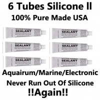 Aquarium Marine Food Grade Silicone Sealant Adhesive Clear 6 ounces
