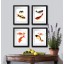 Koi Fish Decor Zen Decor Set of 4 Unframed 8x10" Prints Asian Art For The Wall