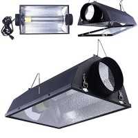 6" Air Cooled Hood Reflector Hydroponics Grow Light with Glass Cover