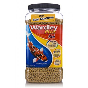 HARTZ Wardley Plus Koi Color Enhancing Pond Fish Food Pellets - 2.8lb