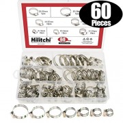 Hilitchi 60 Piece Adjustable 8-38mm Range Stainless Steel Worm Gear Hose Clamps Assortment Kit Hilitchi 60 Piece Adjustable 8-38mm Range Stainless Steel Worm Gear Hose Clamps Assortment Kit