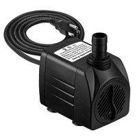 Homasy Upgraded 400GPH Submersible Water Pump With 48 hours Dry Burning, 25W Fountain Water Pump with 5.9ft Power Cord for Aquarium, Pond, Fish Tan...