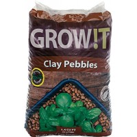 Hydrofarm Grow!t GMC40l Clay Pebbles, 4mm-16mm, 40 Liters