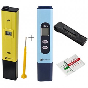 iMeshbean® Digital PH Tester Meter Pen + TDS Tester Aquarium Pool Hydroponic Water Monitor 0-9999 PPM with Free Batteries USA Seller