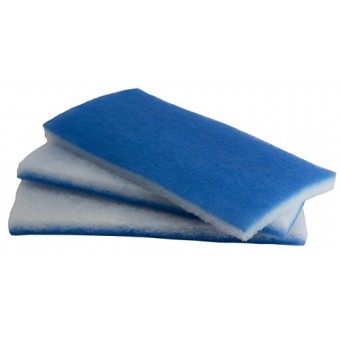 inTank Aquarium and Pond Value Pack - Bonded Blue & White Poly Filter Floss Pads 600-square-inches