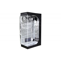 iPower 36"x20"x62" Hydroponic Mylar Grow Tent with Observation Window, Tool Bag and Floor Tray for Grow Light and Indoor Plant Growing