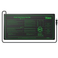 iPower Small Seedling Heat Mat 10" x 20.5" Warm Hydroponic Heating Pad with Durable Waterproof Design