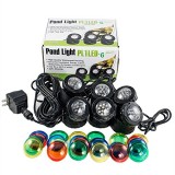 Jebao PL1LED-6 Submersible Pond LED Light with Colored Lenses Jebao PL1LED-6 Submersible Pond LED Light with Colored Lenses