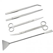 LILYS PET Stainless Steel Aquarium Tank Aquatic Plant Tools Sets (5 IN 1)